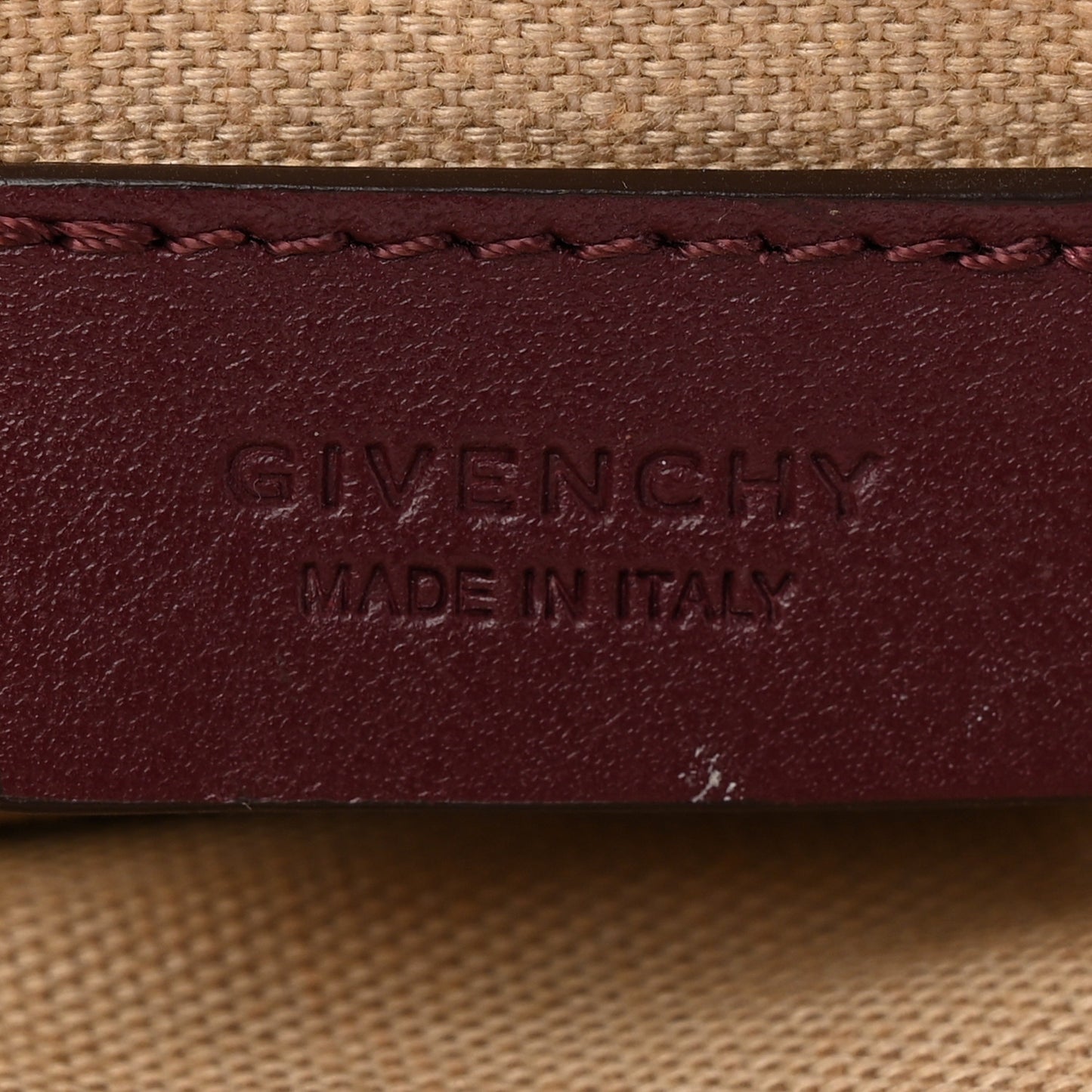 Calfskin Stitched Antigona Pouch Burgundy