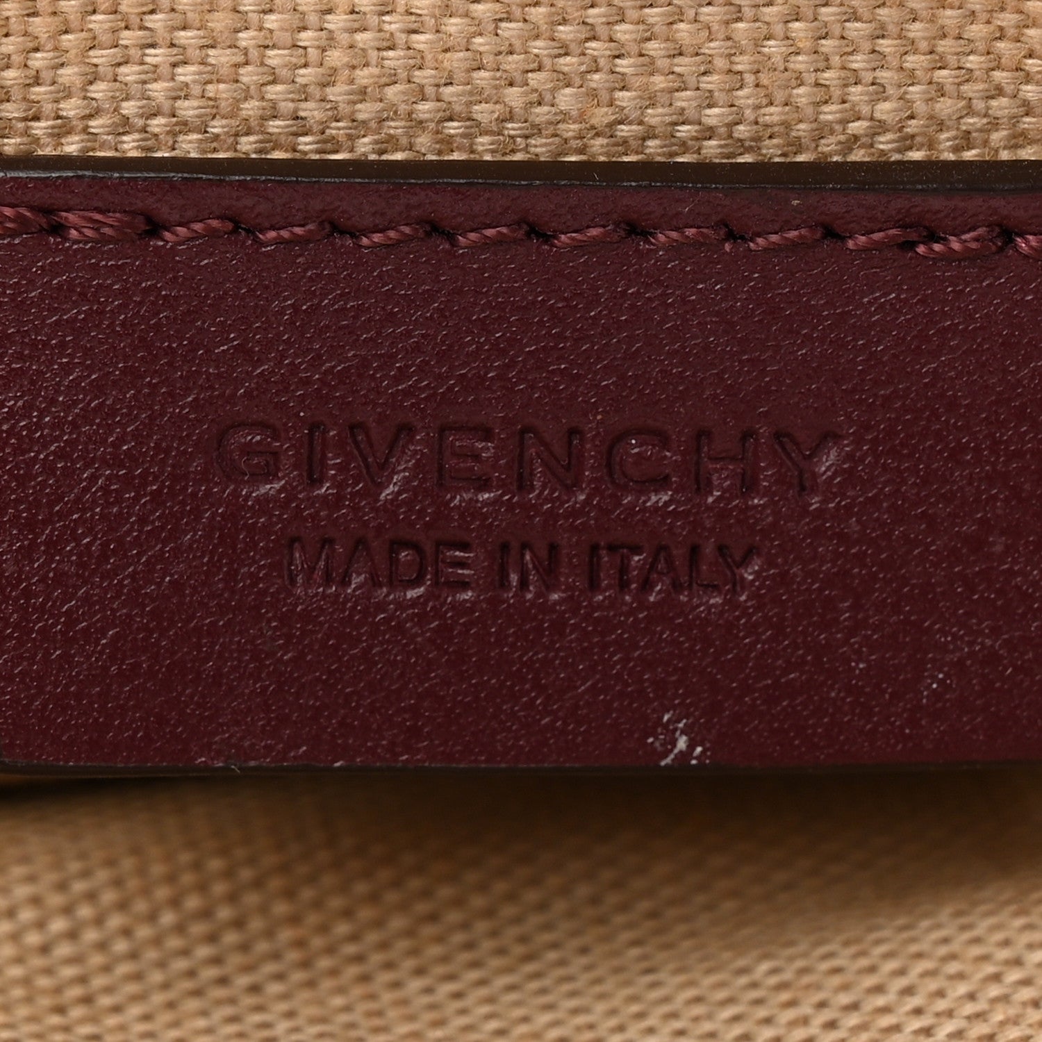 Givenchy Calfskin Stitched Antigona Pouch Burgundy 6 of 7