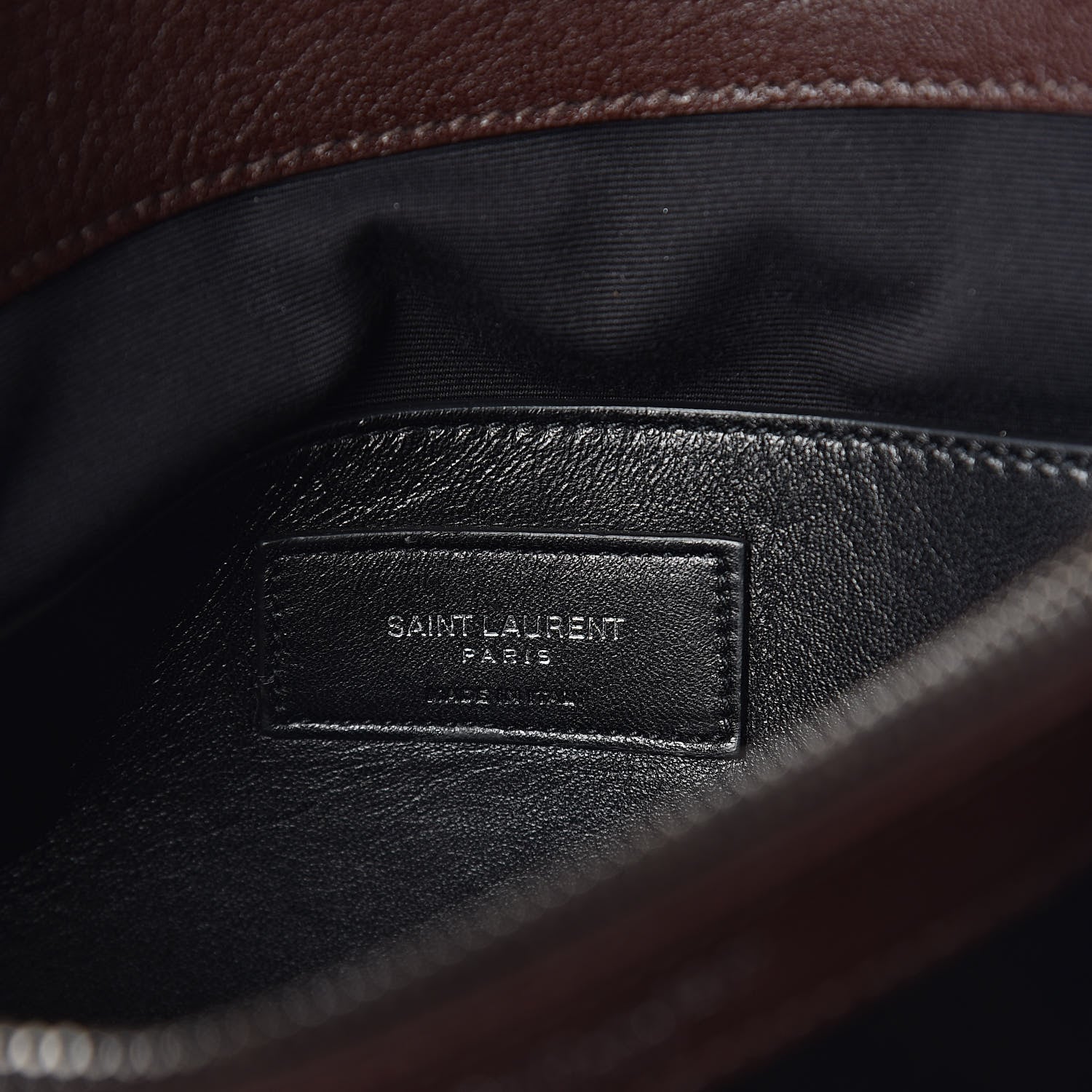 Saint Laurent Sheepskin Matelasse Chevron Monogram Large College Satchel Amaranto 6 of 9