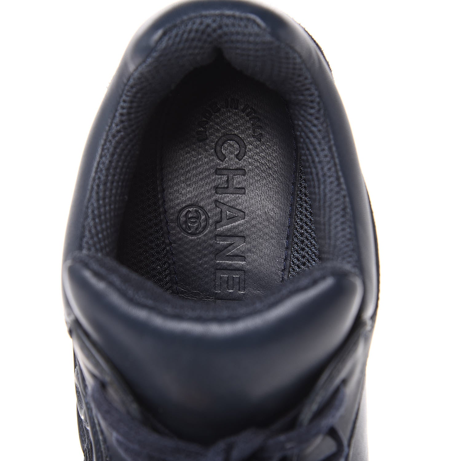 Chanel Suede Calfskin CC Sneakers 36 Blue 7 of 11