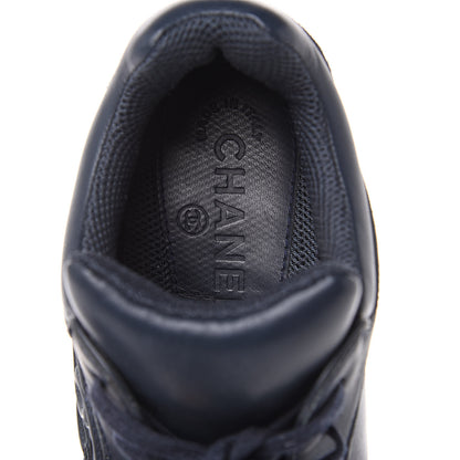 Chanel Suede Calfskin CC Sneakers 36 Blue 7 of 11