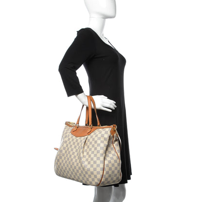 Louis Vuitton Damier Azur Siracusa GM 2 of 21