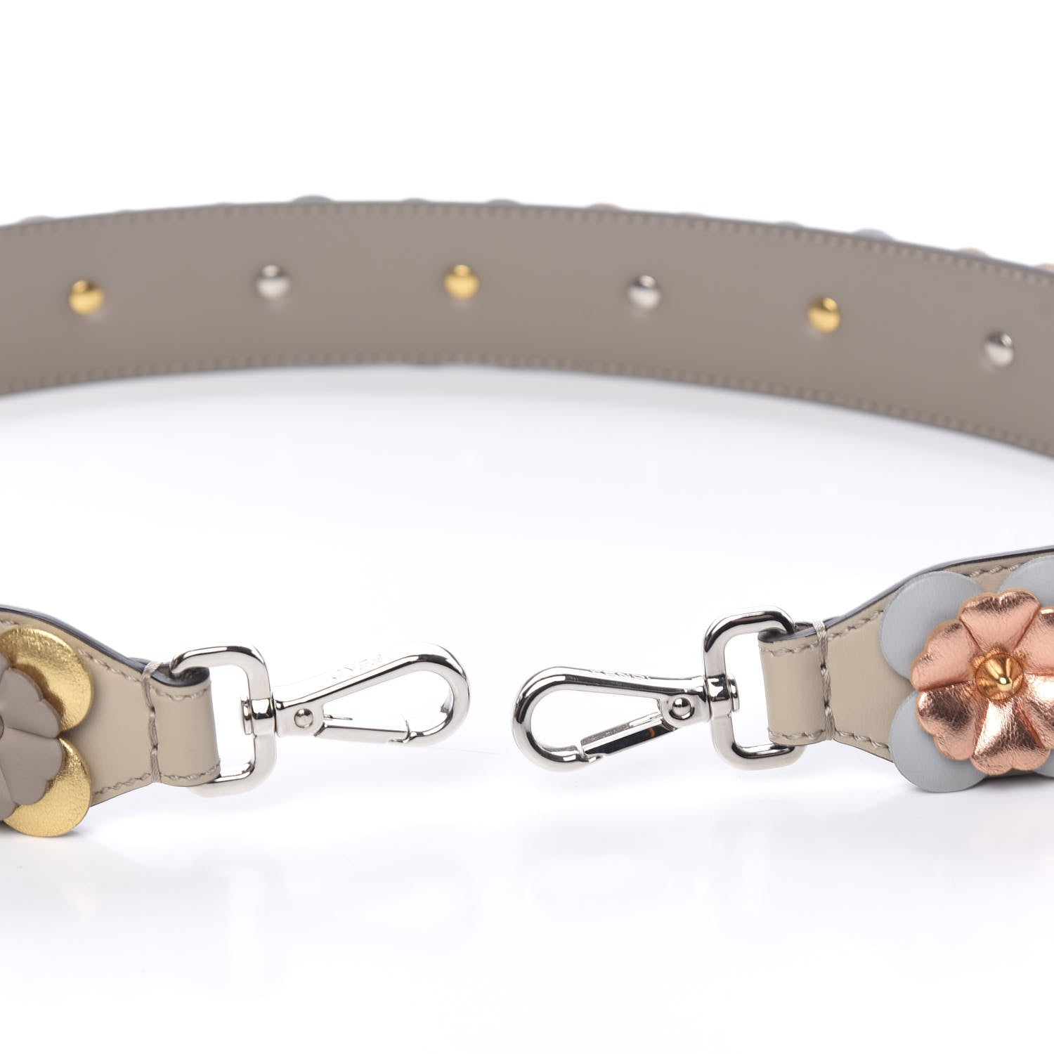 Fendi Calfskin Flowerland Studded Strap You Dove 3 of 5