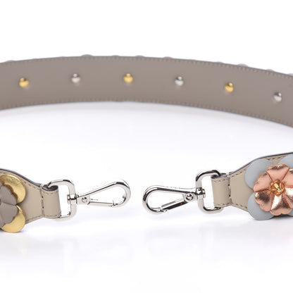 Fendi Calfskin Flowerland Studded Strap You Dove 3 of 5