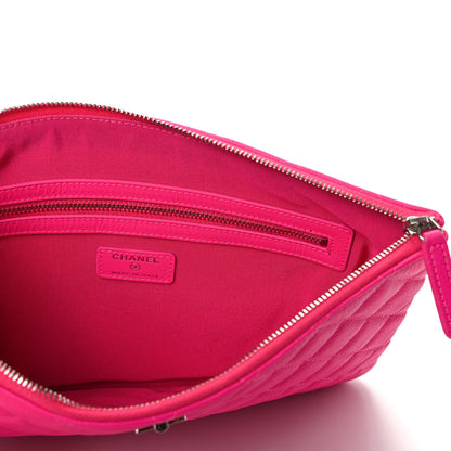 Chanel Goatskin Quilted Large Reissue Cosmetic Case Pink 5 of 7