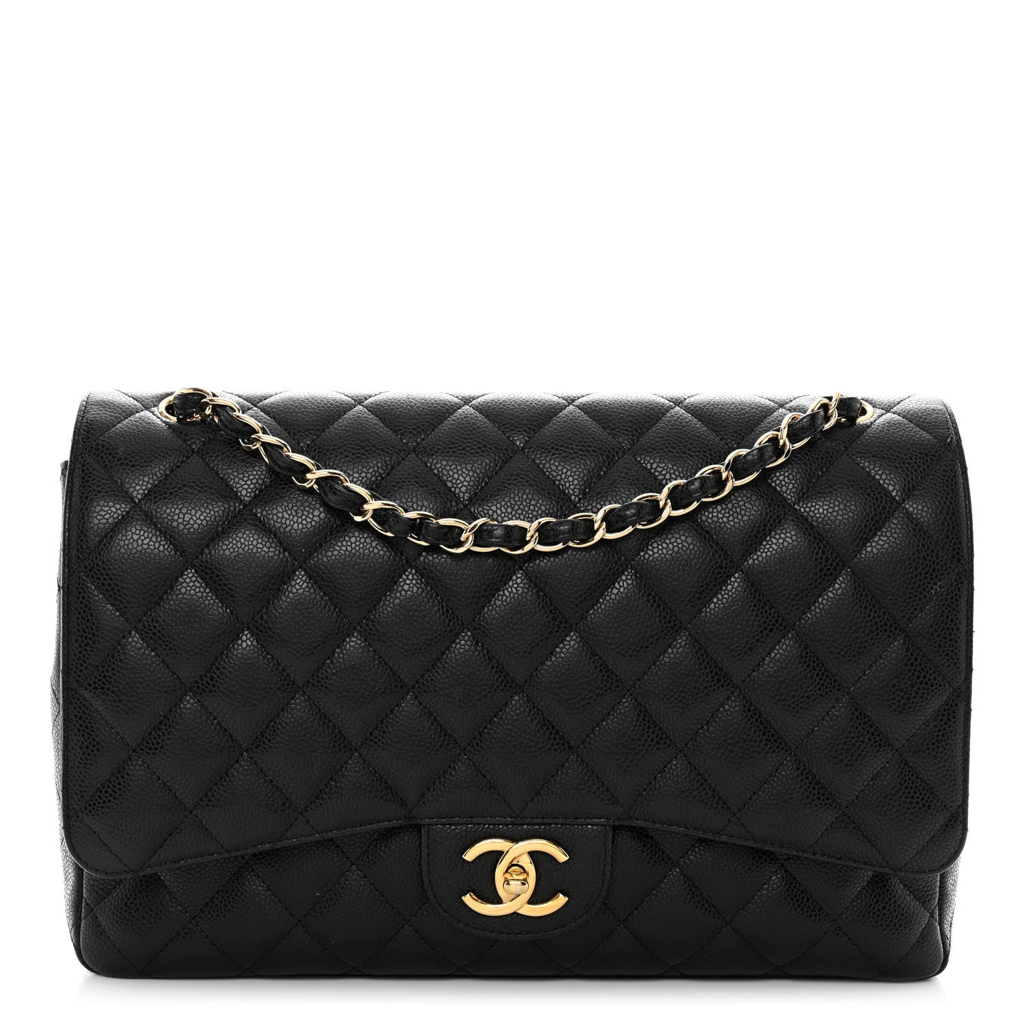 Chanel Caviar Quilted Maxi Double Flap Black 1 of 10