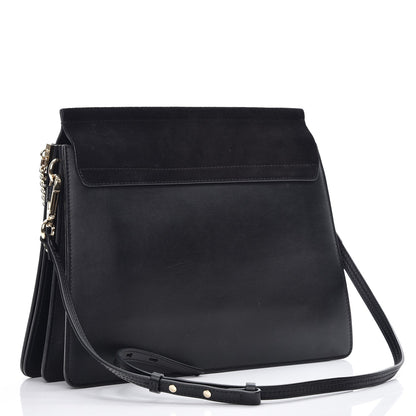 Chloe Suede Calfskin Medium Faye Shoulder Bag Black 3 of 9