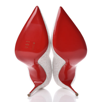 Christian Louboutin Glitter Givre Pigalle Follies 100 Pumps 39 White 5 of 8