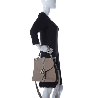 Chloe Shiny Grained Calfskin Medium Aby Day Shoulder Bag Motty Grey 2 of 12