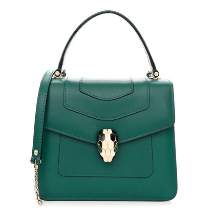 Bulgari Calfskin Serpenti Forever Top Handle Emerald Green 1 of 14