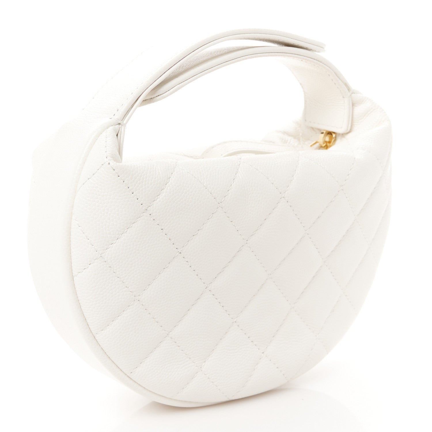Chanel Caviar Quilted Polly Pocket Pouch Hobo White 3 of 11