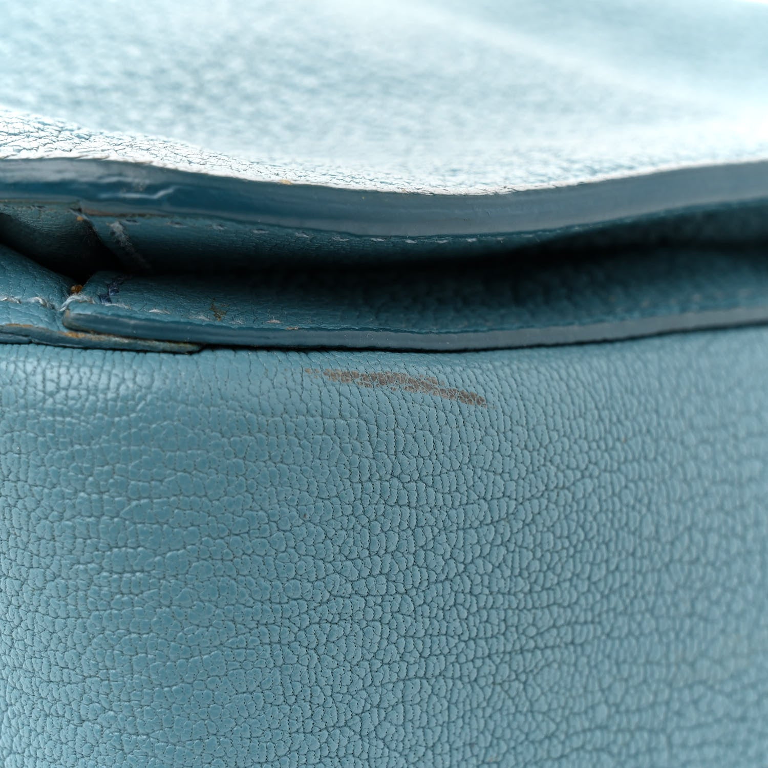 Miu Miu Goatskin Madras Shopping Tote Azzurro 15 of 17