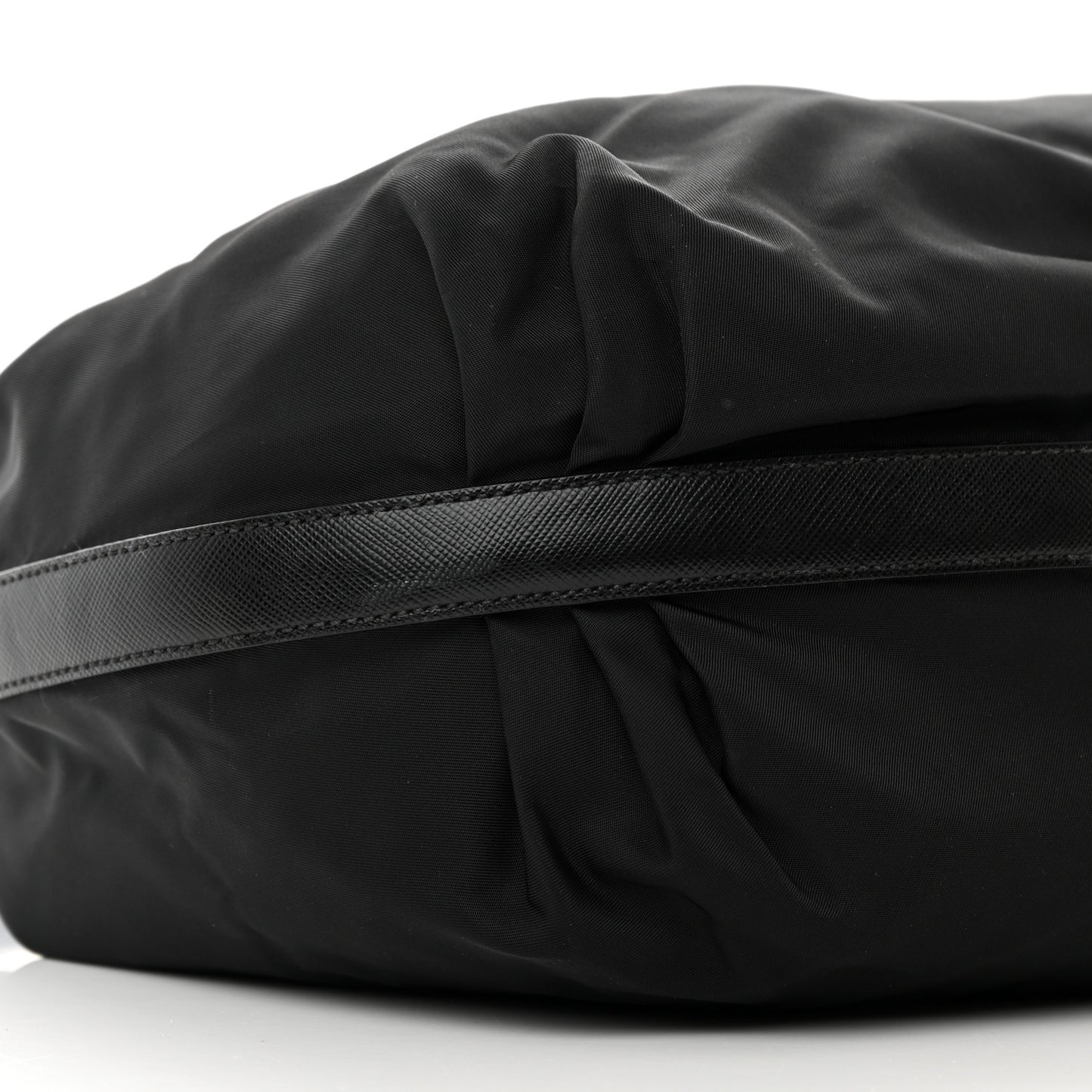 Tessuto Nylon Saffiano Sacca Shoulder Bag Black