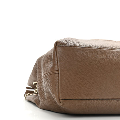 Gucci Pebbled Calfskin Medium Soho Chain Shoulder Bag Maple Brown 9 of 15