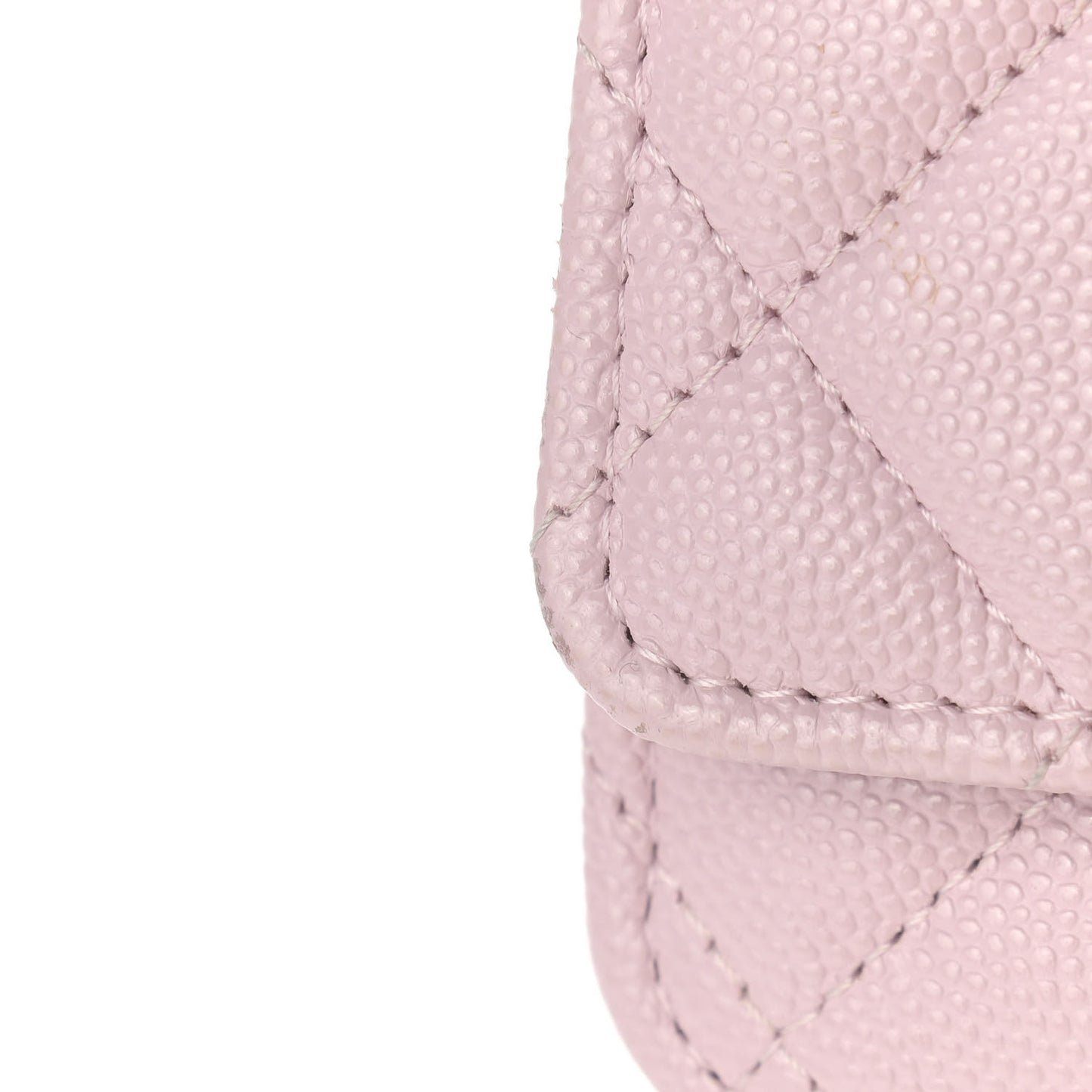 Caviar Quilted Wallet On Chain WOC Light Pink