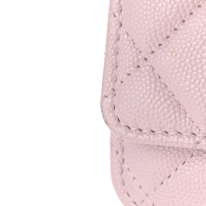 Chanel Caviar Quilted Wallet On Chain WOC Light Pink 12 of 19