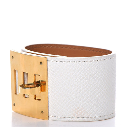 Hermes Epsom Kelly Dog Bracelet White 6 of 6
