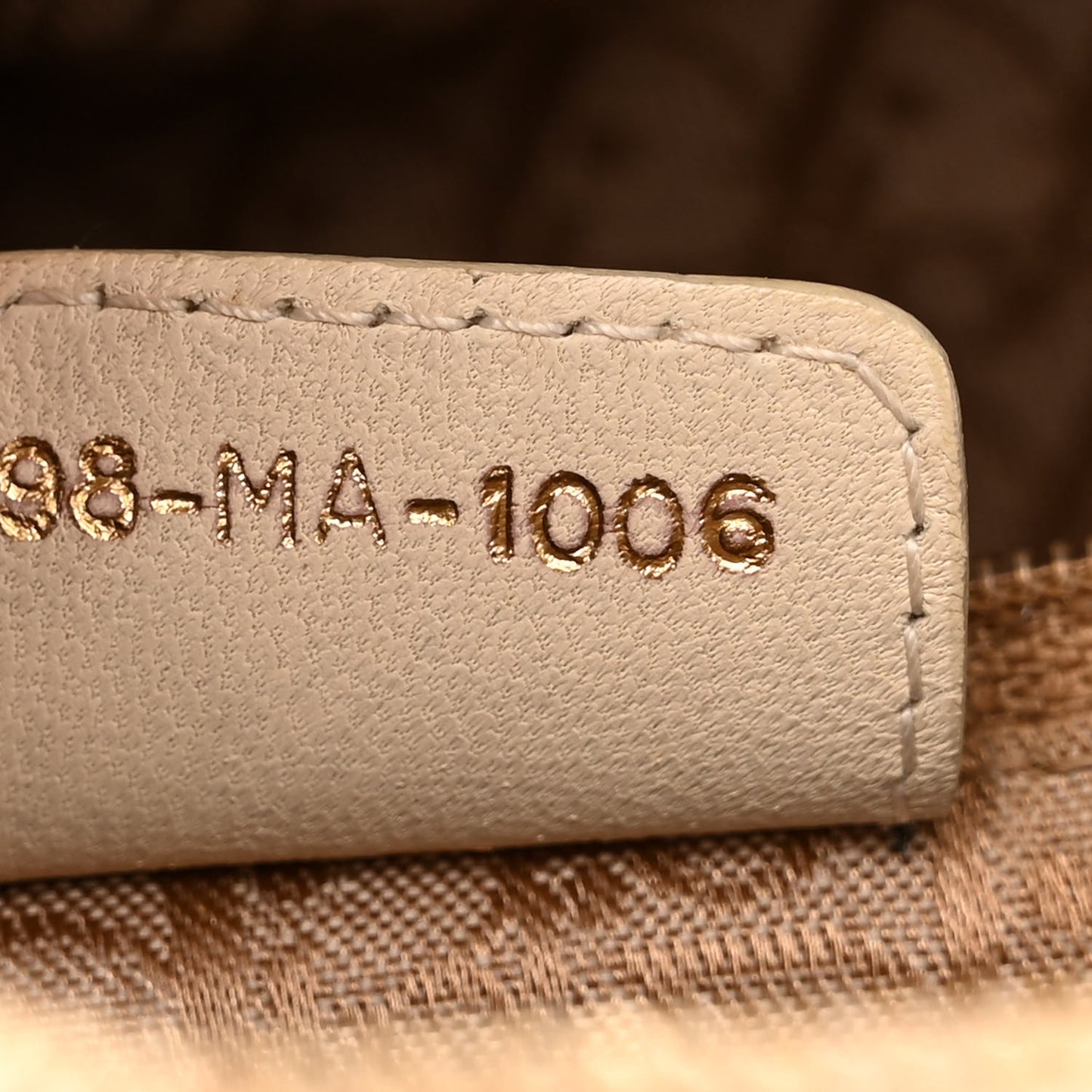 Lambskin Cannage Medium Lady Dior Beige