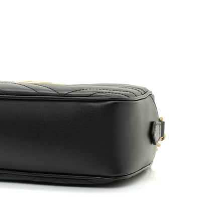 Gucci Calfskin Matelasse Small GG Marmont Chain Shoulder Bag Black 6 of 10
