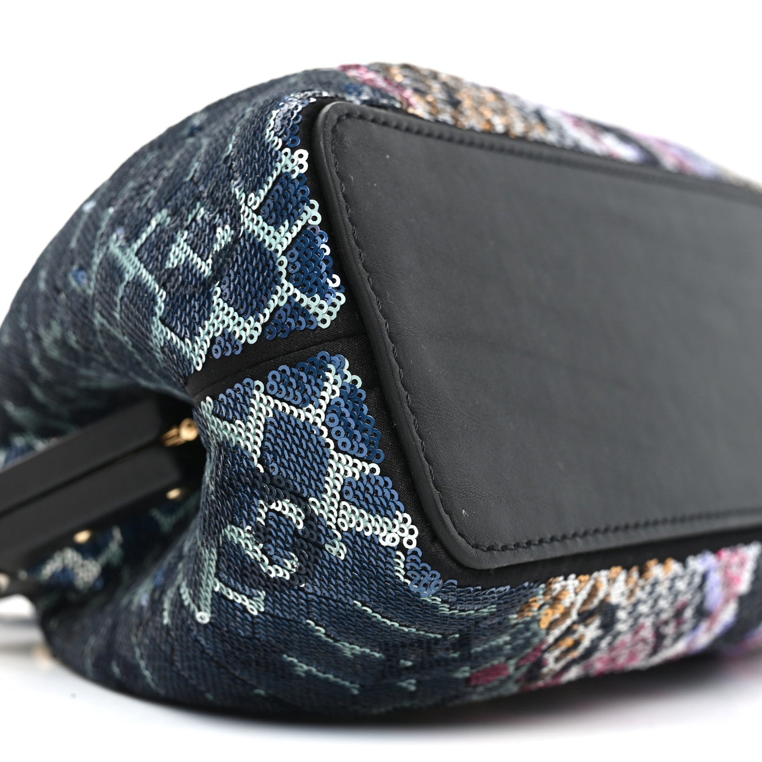 Louis Vuitton Calfskin Monogram Sequin LV Cafe Clutch Multicolor 8 of 9