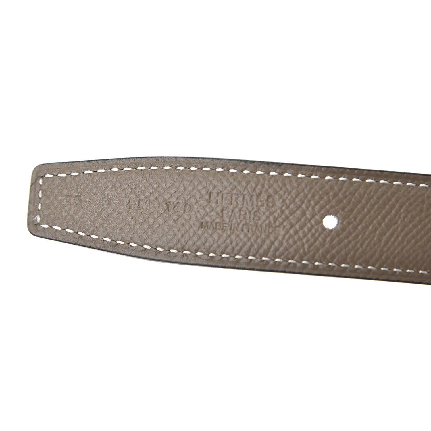 Hermes Swift Epsom 24mm Mini Constance H Belt 75 Black Etoupe 3 of 6