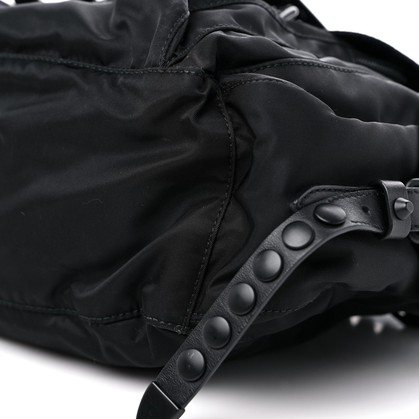 Nylon New Vela Studded Messenger Black