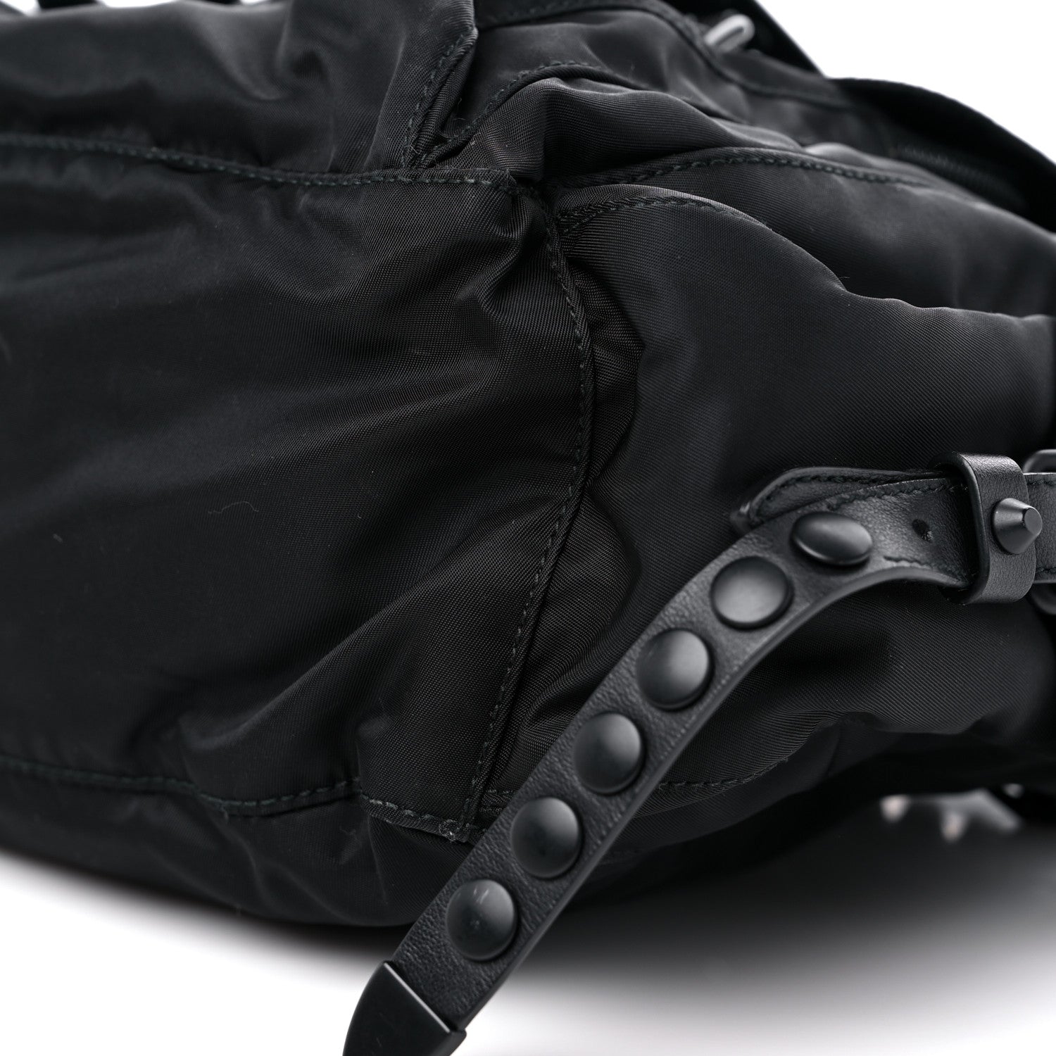 Prada Nylon New Vela Studded Messenger Black 8 of 11