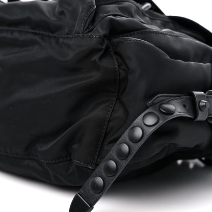 Prada Nylon New Vela Studded Messenger Black 8 of 11