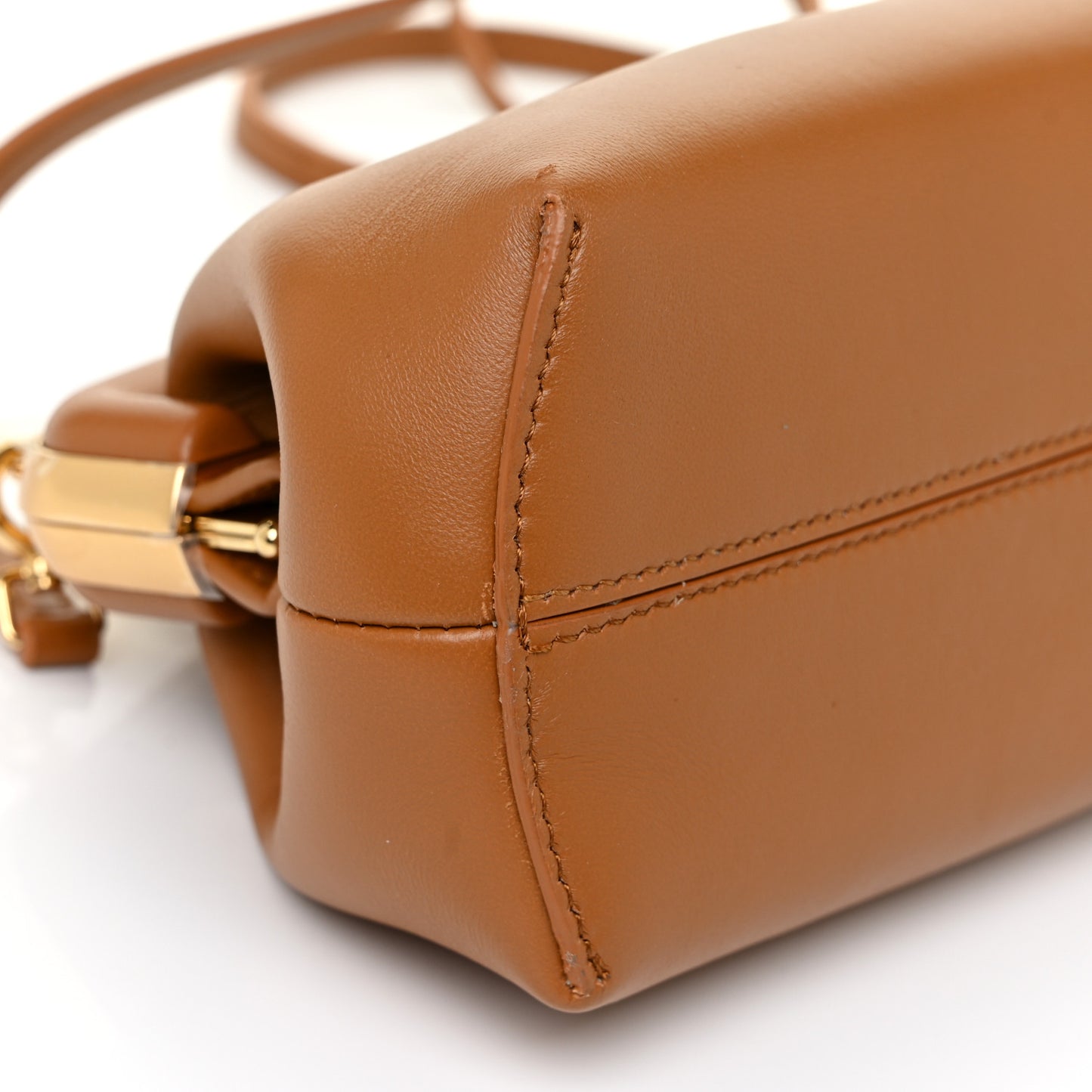 Shiny Nappa Small Fendi First Caramello