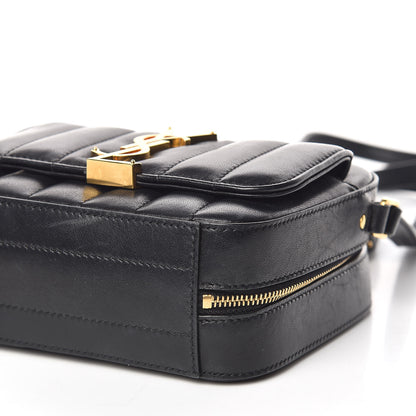 Saint Laurent Lambskin Matelasse Monogram Toy Vicky Camera Bag Black 6 of 11