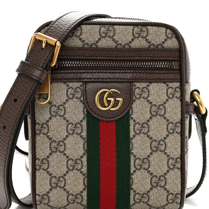 Gucci GG Supreme Monogram Web Mini Ophidia Messenger Brown 7 of 9