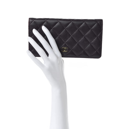 Chanel Lambskin Quilted Yen Wallet Purple 2 of 7