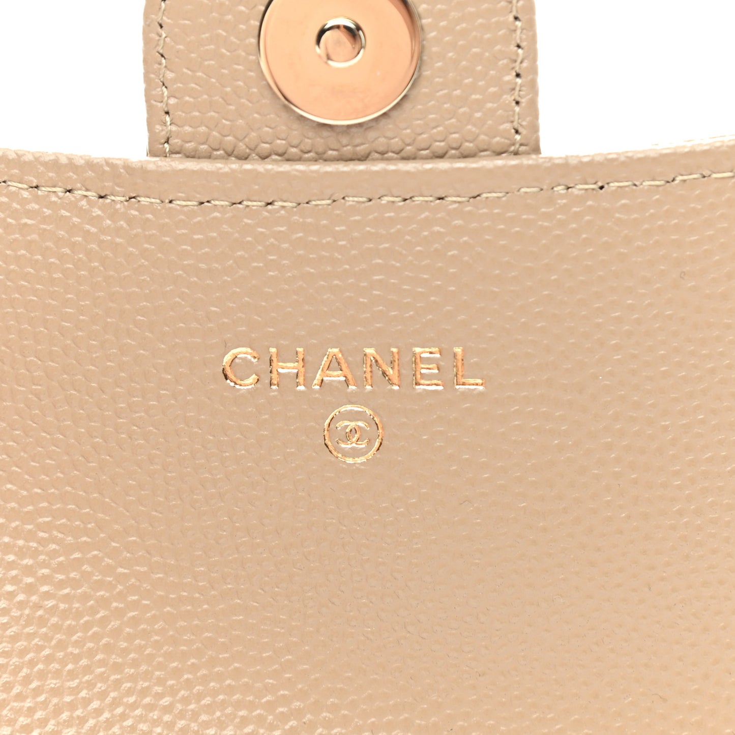 Caviar Quilted Mini Chain Bag Dark Beige