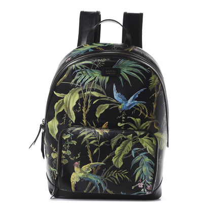 Gucci Calfskin Tropical Print Medium Day Backpack Black Multi 1 of 8