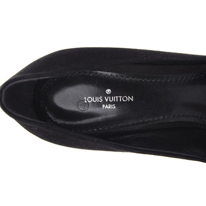 Louis Vuitton Suede Rendez Vous Pumps 37 Black 6 of 10