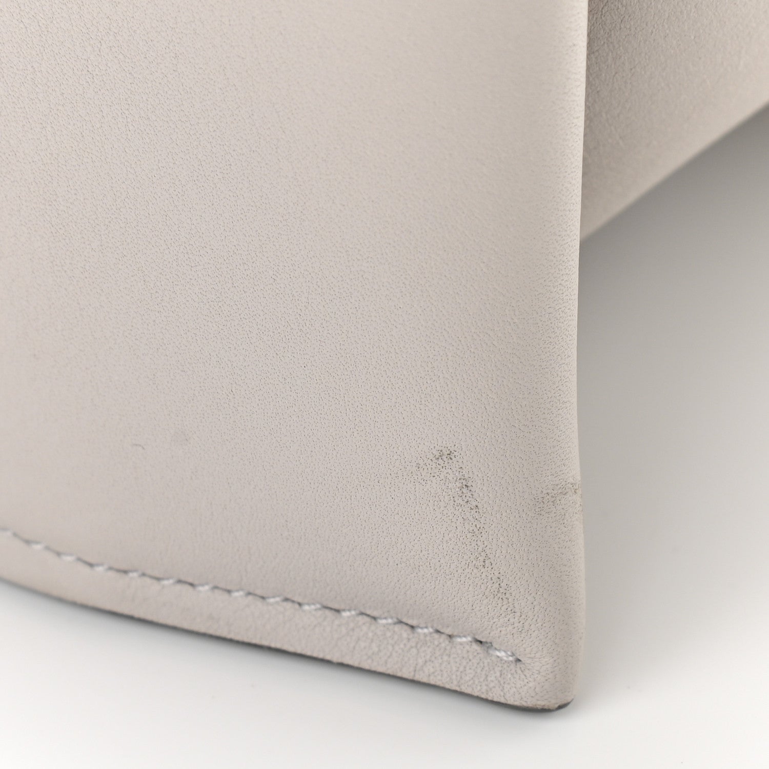 Celine Calfskin Medium Tri-Fold Bag Pearl Grey 11 of 12