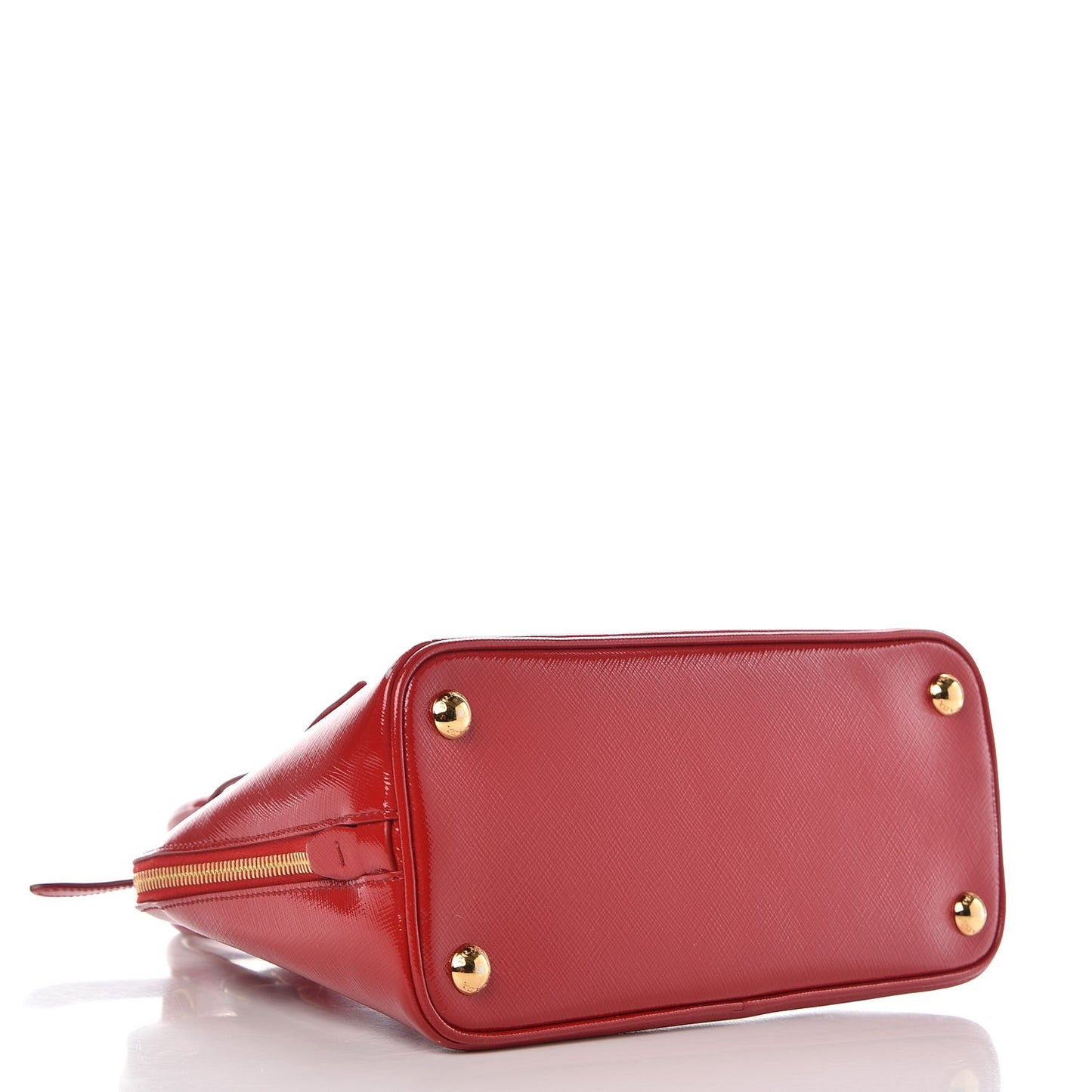 Saffiano Vernice Mini Promenade Tote Rosso