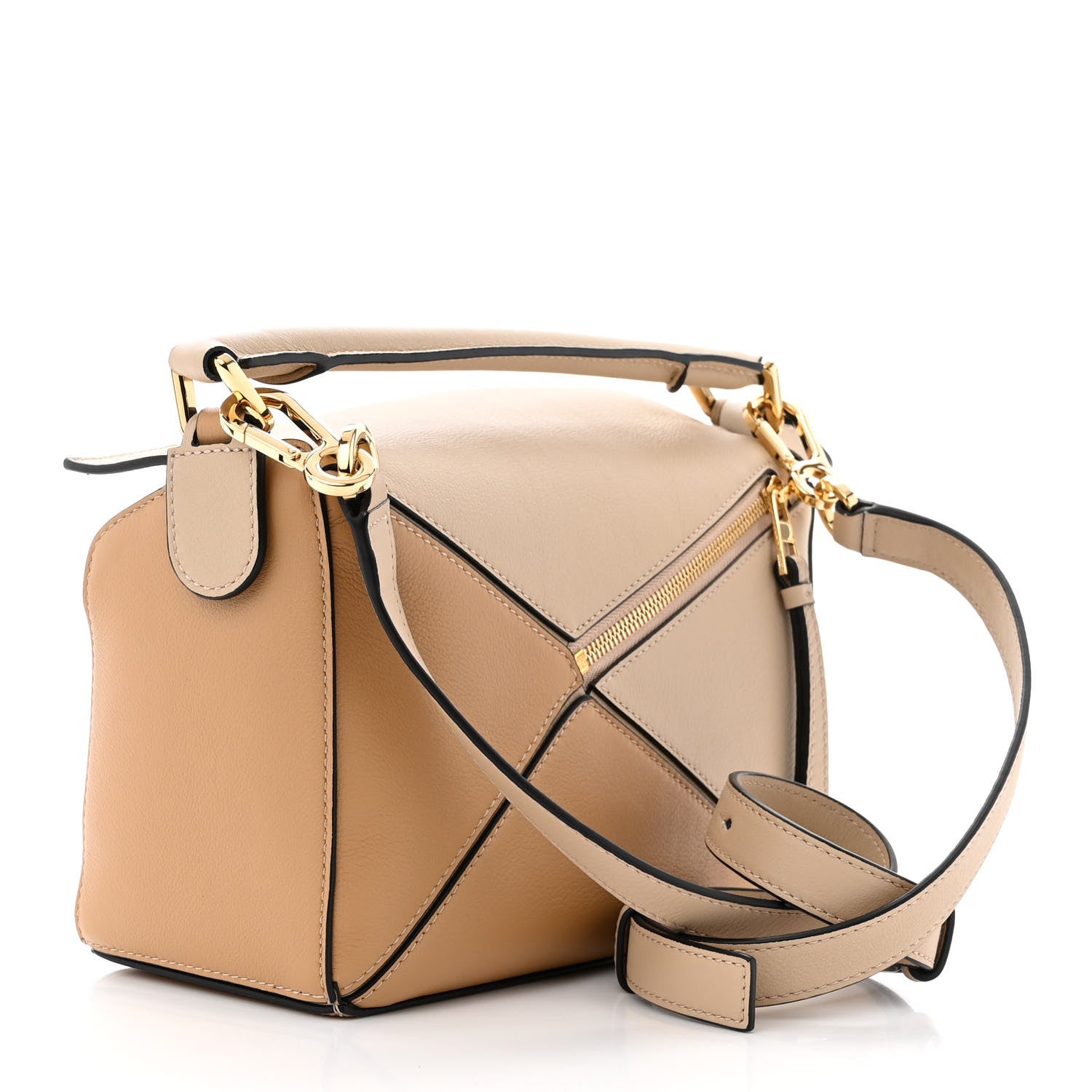 Loewe Calfskin Small Puzzle Bag Dusty Beige Soft White 3 of 9