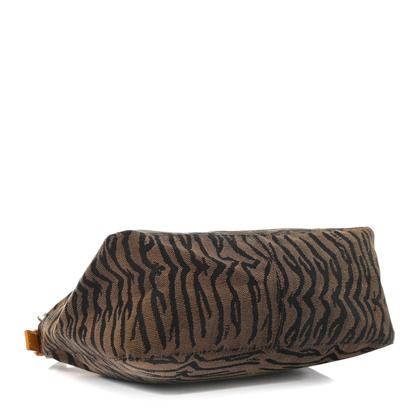 Canvas Tiger Print Mini Pochette Brown