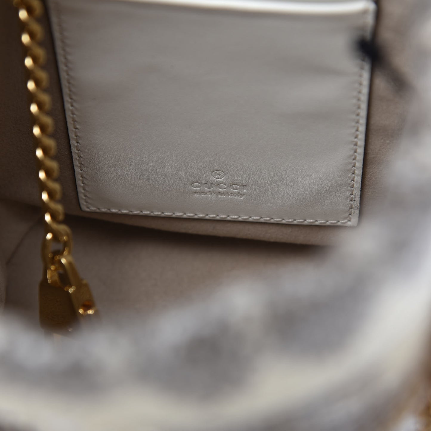 Snakeskin Mini Zumi Bucket Bag Grey