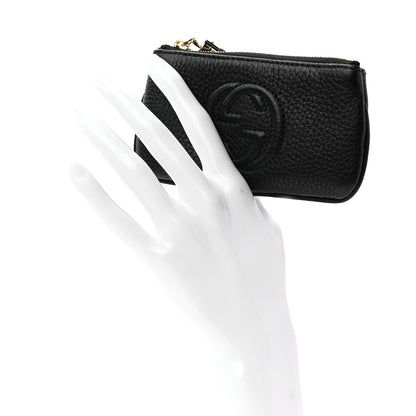 Gucci Pebbled Calfskin Soho Key Case Black 2 of 7