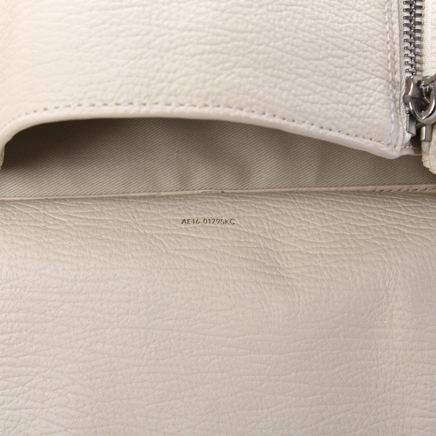 3.1 Textured Calfskin Medium Pashli Satchel Milk