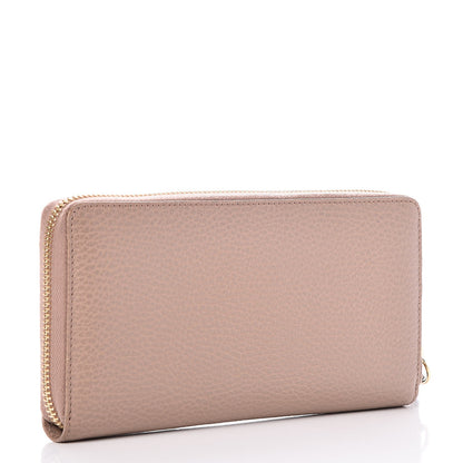 Gucci Dollar Calfskin GG Marmont Zip Around Wallet Porcelain Rose 3 of 10