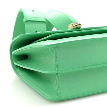 Bulgari Calfskin Serpenti Forever Maxi Chain Crossbody Bag Green 10 of 11