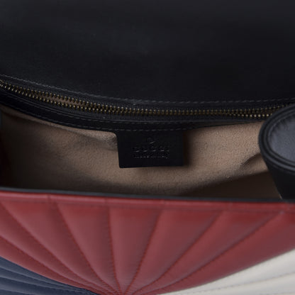 Gucci Calfskin Bamboo Trapuntata Queen Margaret Backpack Blue Agata Hibiscus Red Mystic White Sugar Pink 8 of 11