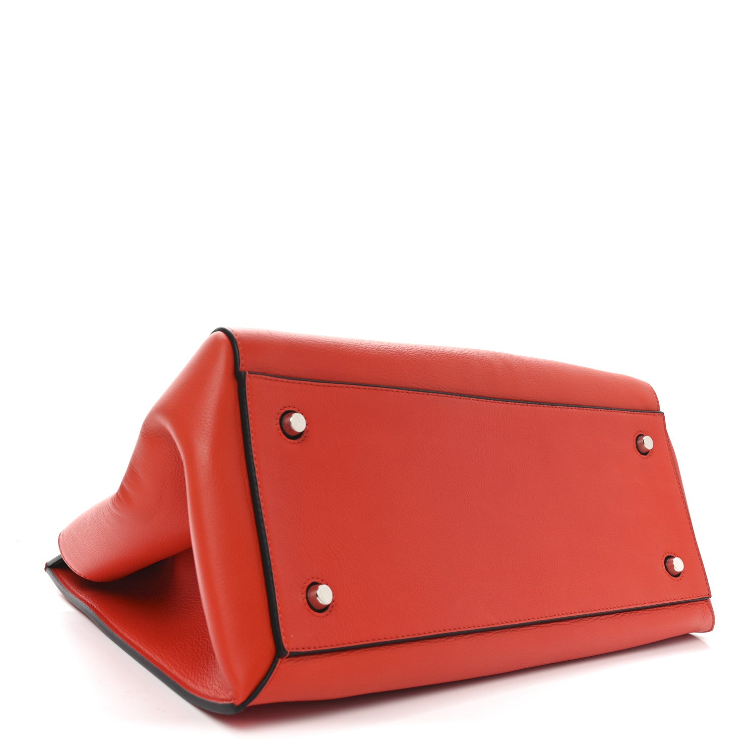Celine Grained Calfskin Medium Edge Shoulder Bag Vermillion 4 of 9