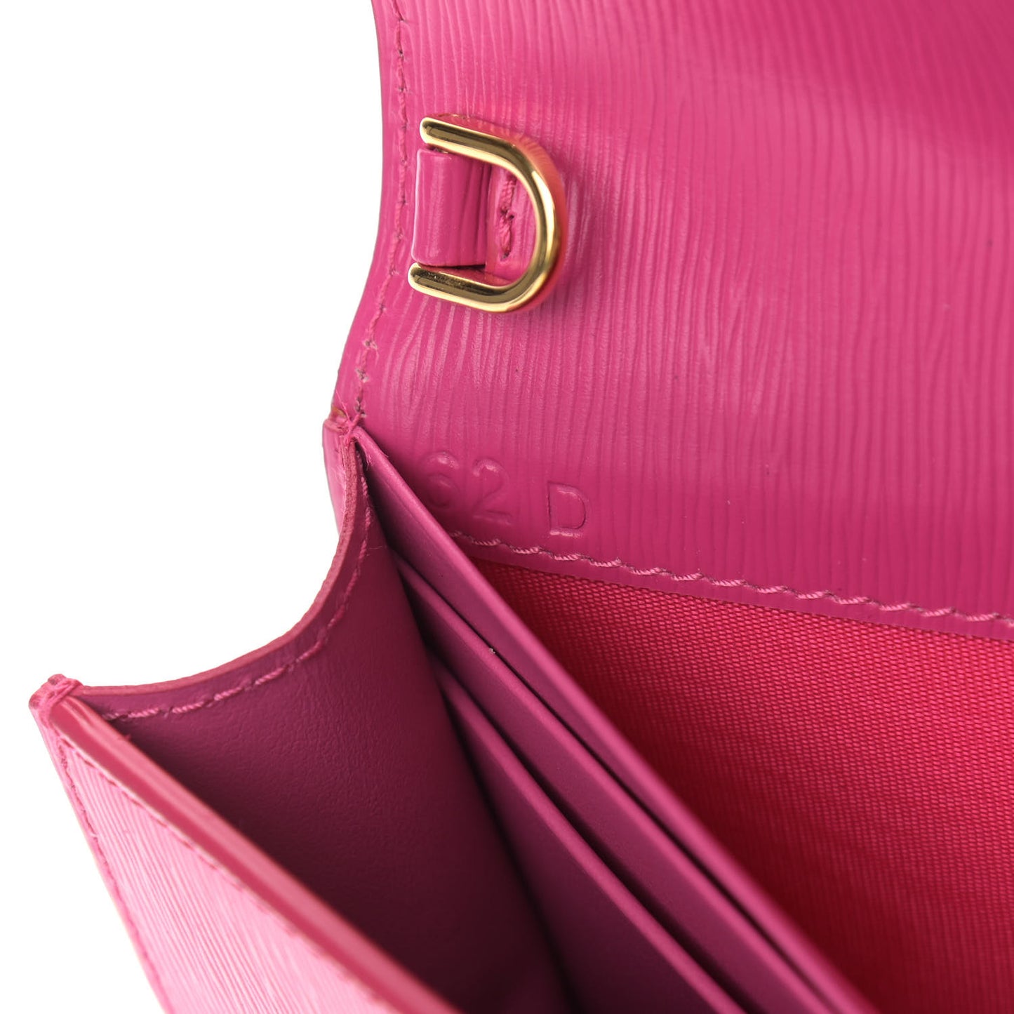 Vitello Move Metal Mini Crossbody Bag Fuxia