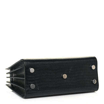 Saint Laurent Calfskin Lizard Embossed Nano Sac De Jour Black 4 of 13