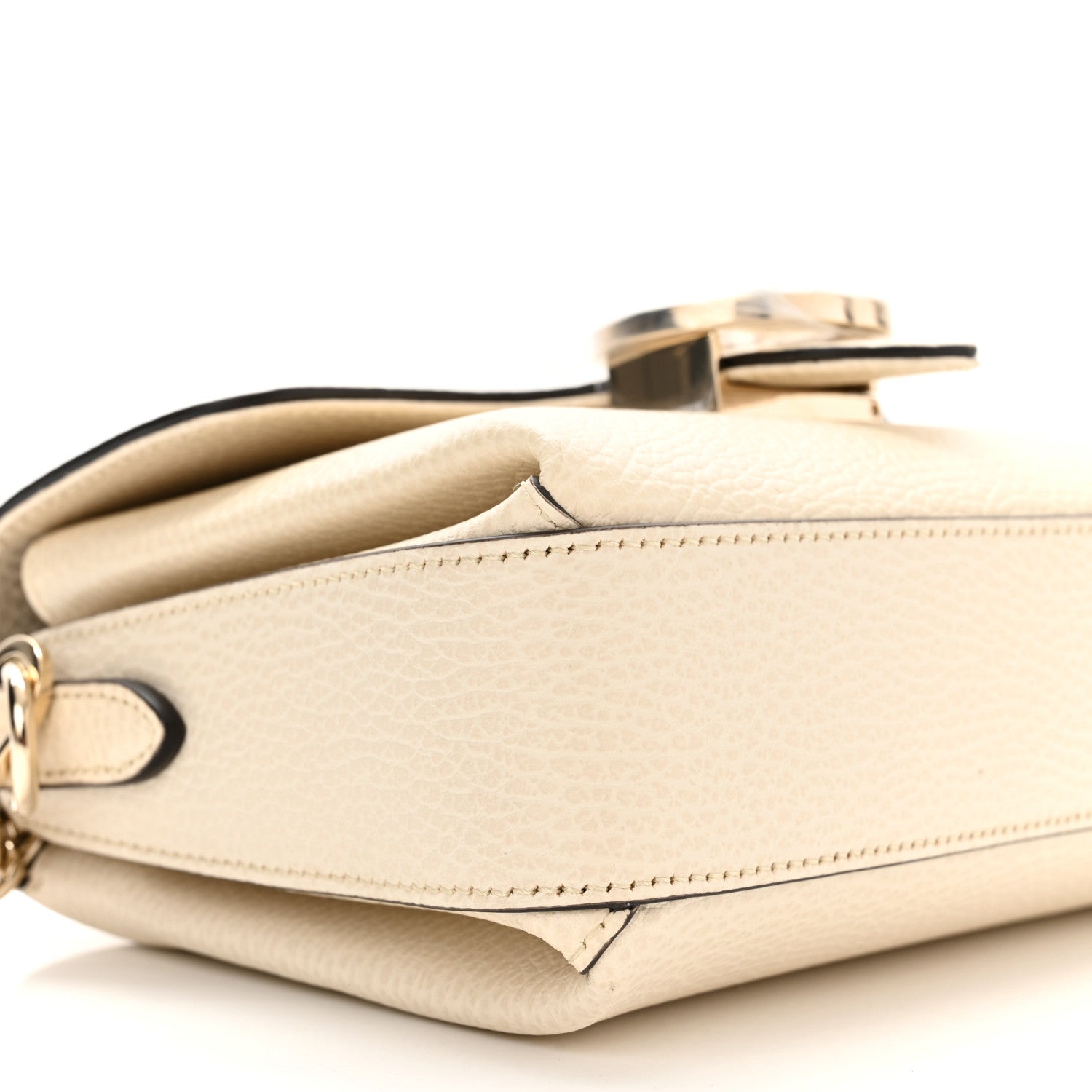 Gucci Dollar Calfskin Interlocking G Crossbody Bag Mystic White 4 of 10