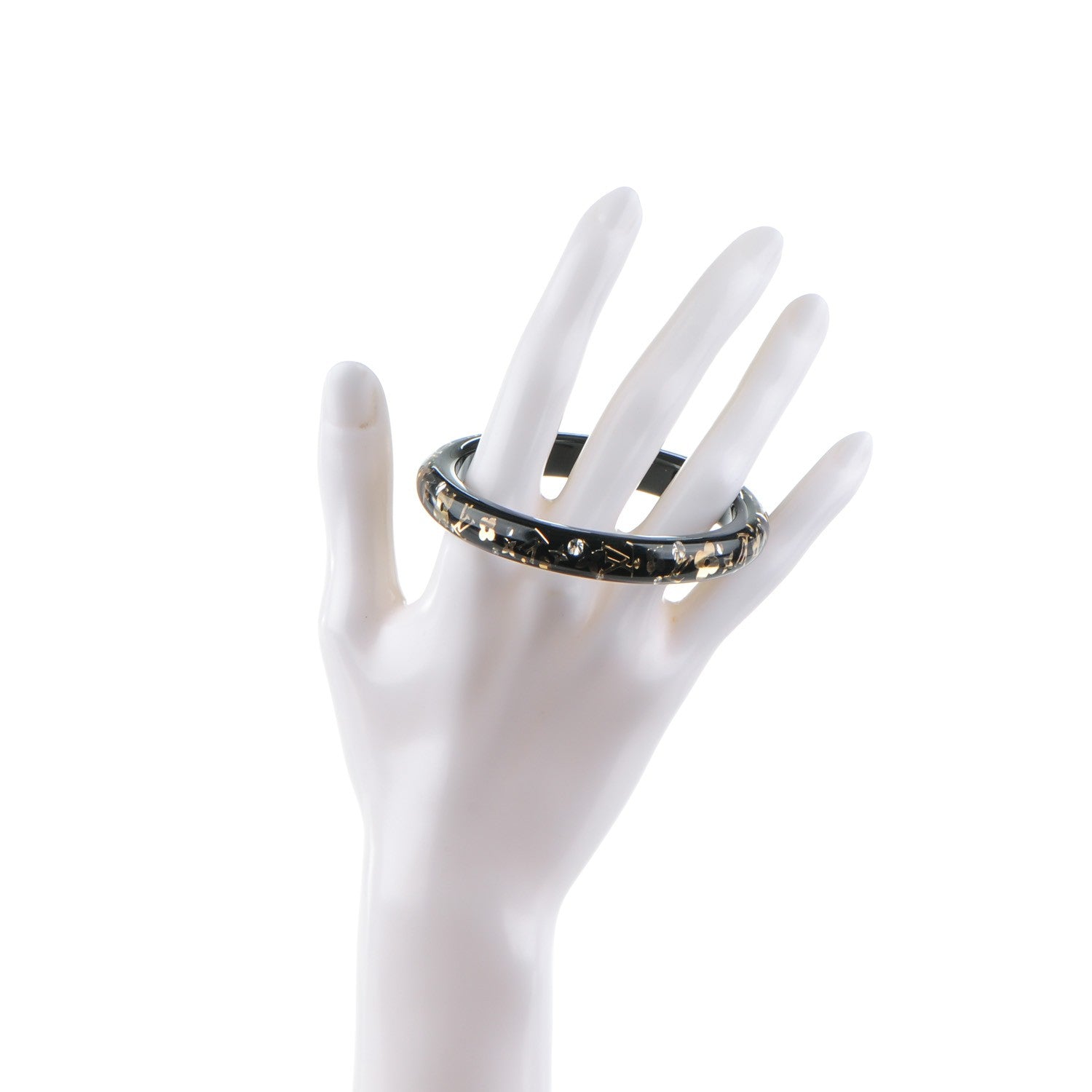 Louis Vuitton Resin Swarovski Small Inclusion Bracelet PM Black 2 of 4